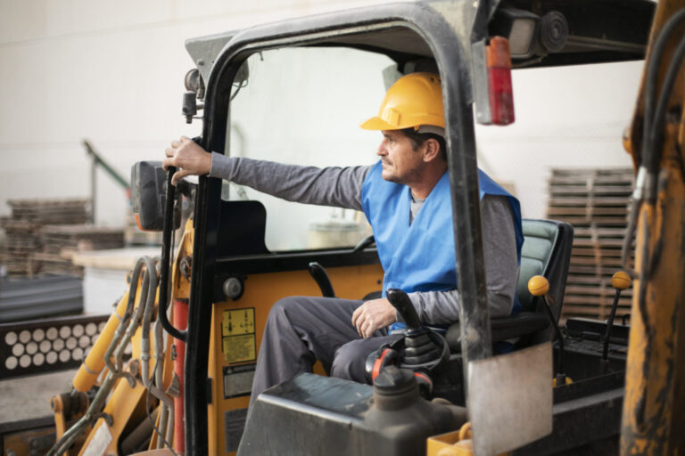man-using-excavator